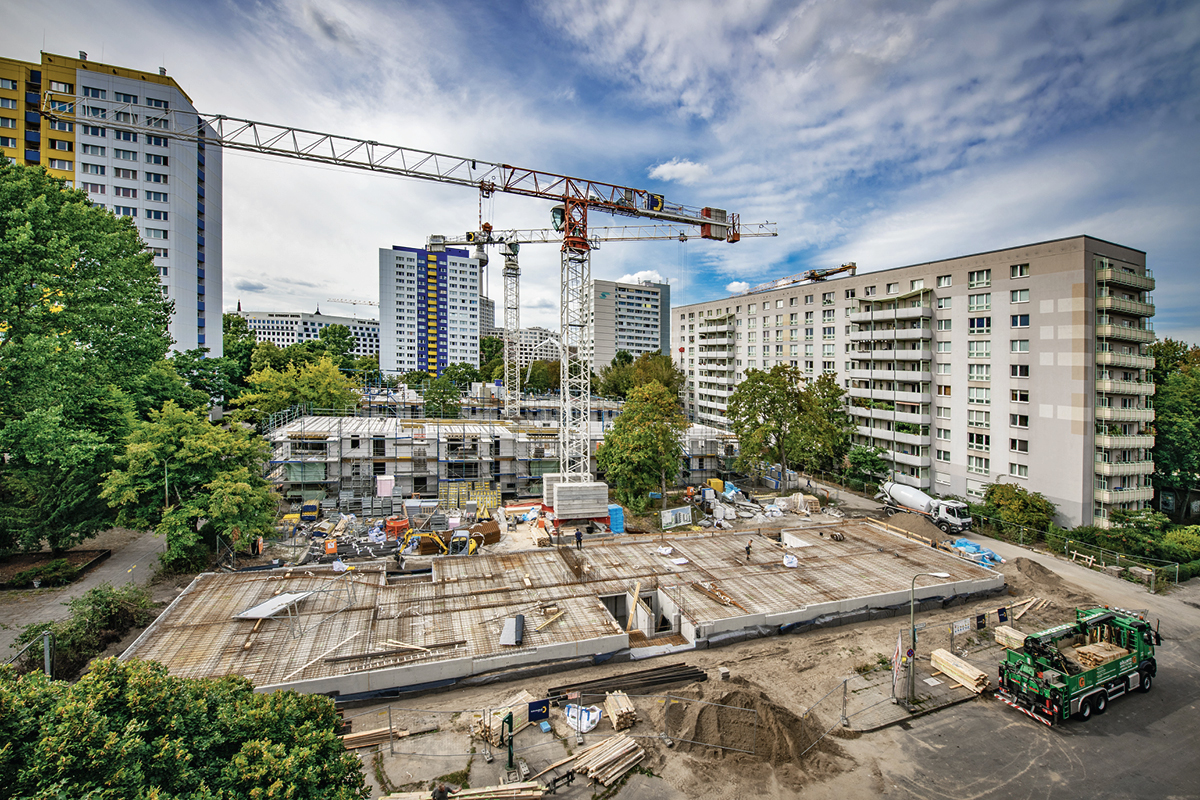 Baustellenaufnahme in der Ifflandstraße.